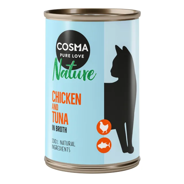 Výhodné balení Cosma Nature 12 x 140 g - Tuňák pruhovaný
