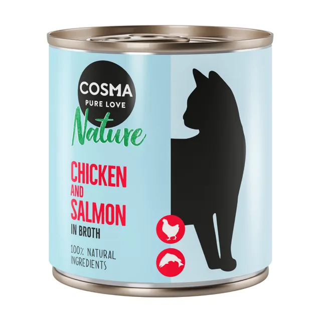 Výhodné balení Cosma Nature 12 x 280 g - Kuře & losos