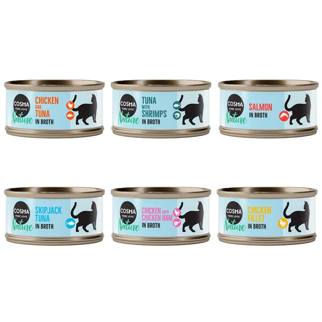 Výhodné balení Cosma Nature 24 x 70 g - Mix 1 (6 druhů)