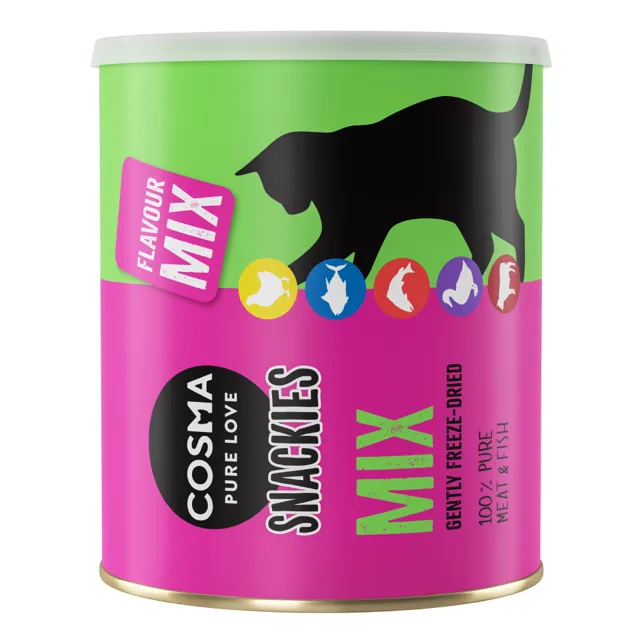 Výhodné balení Cosma Snackies Maxi Tube - lyofilizované snacky pro kočky - hovězí 3 x 130 g