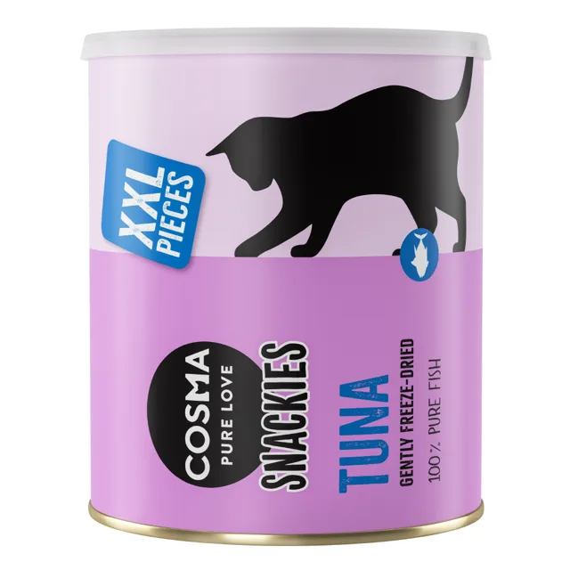 Výhodné balení Cosma snackies XXL kousky Maxi Tube - 3 x Tuňák (540 g)