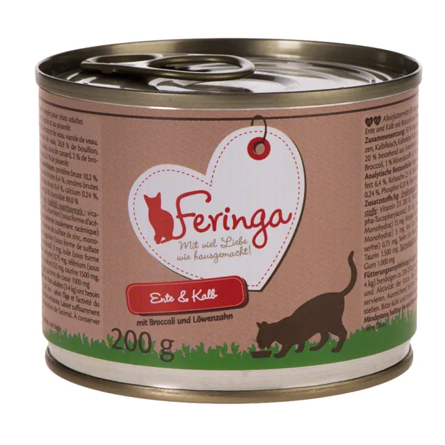 Výhodné balení  Feringa Menu Duo - dvě příchutě   12 x 200 g - Kachna a telecí