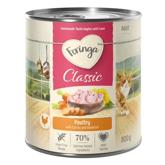 Výhodné balení Feringa Menu Duo - dvě příchutě 12 x 800 g - Drůbeží