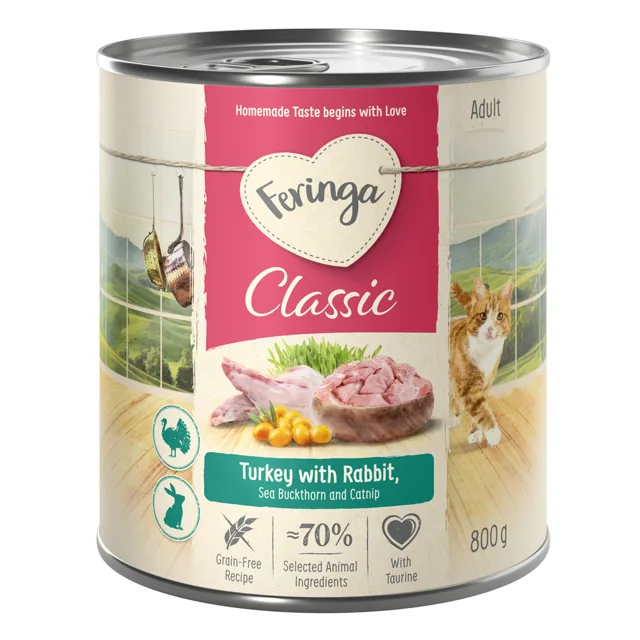Výhodné balení Feringa Menu Duo - dvě příchutě 12 x 800 g - Králík & krocan