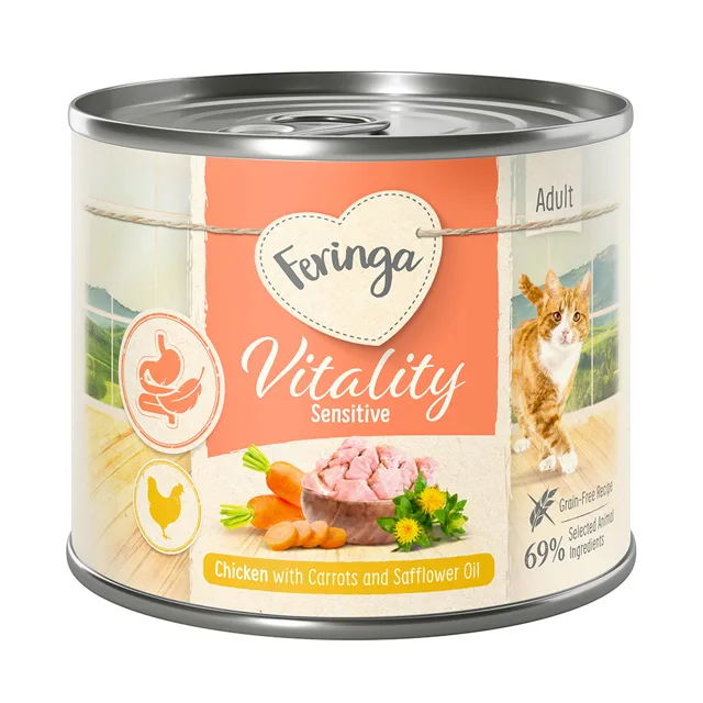 Výhodné balení Feringa Vitality Sensitive - Sensitive kuřecí 12 ks (12 x 200 g)