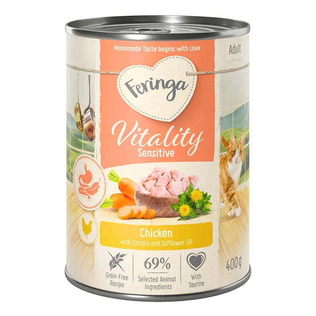 Výhodné balení Feringa Vitality Sensitive - Sensitive kuřecí 12 ks (12 x 400 g)