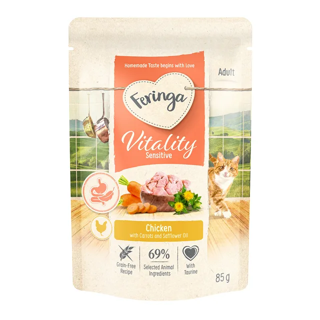 Výhodné balení Feringa Vitality Sensitive - Sensitive kuřecí 24 ks (24 x 85 g)