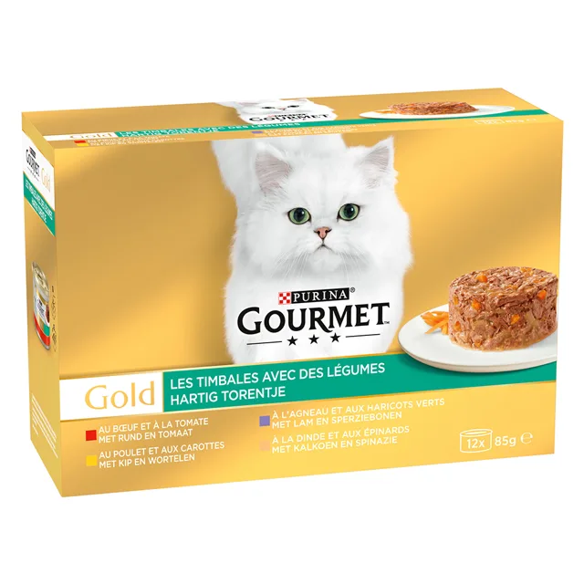 Výhodné balení Gourmet Gold Raffiniertes Ragout konzervy 4 x 12 ks (48 x 85 g) - mix se zeleninou