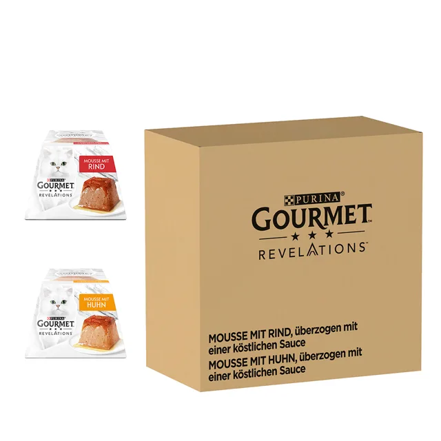 Výhodné balení Gourmet Revelations Mousse 48 x 57 g - hovězí, kuře