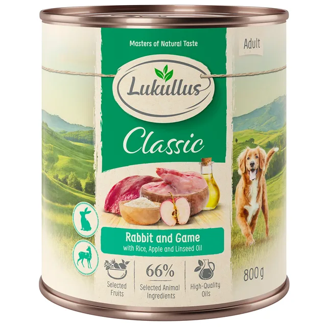 Výhodné balení Lukullus 24 x 800 g - Králík a zvěřina
