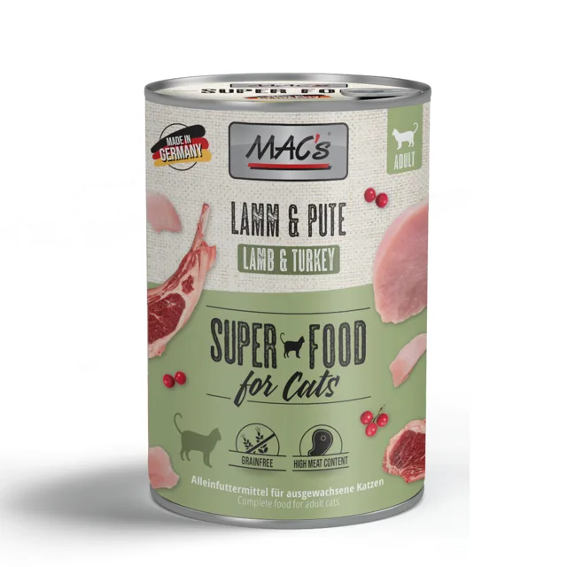 Výhodné balení MAC's Cat 24 ks (24 x 400 g) - jehněčí a krůtí