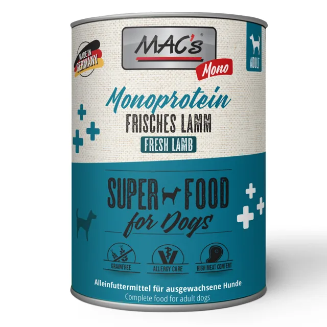 Výhodné balení MAC's Mono Sensitive 24 x 800 g - jehněčí