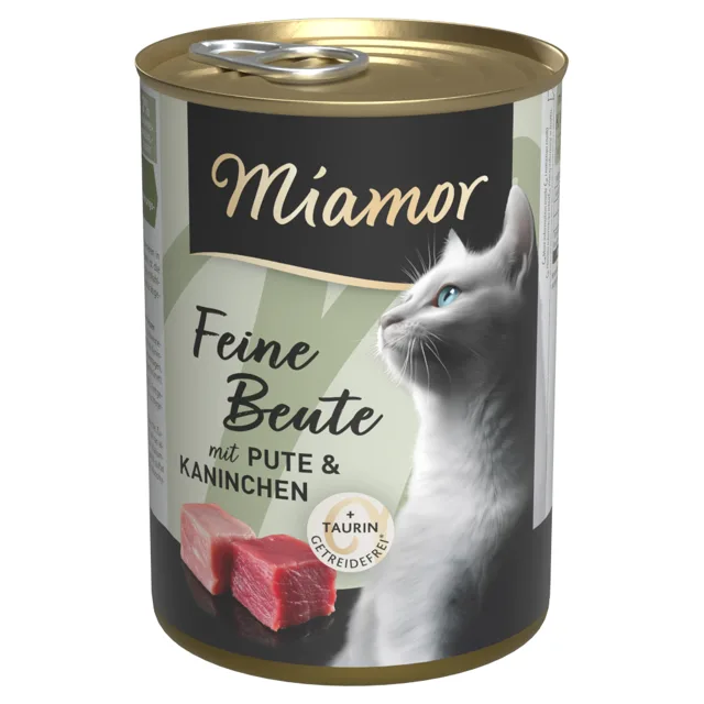 Výhodné balení Miamor Feine Beute 24 ks (24 x 400 g) - krůtí a králík