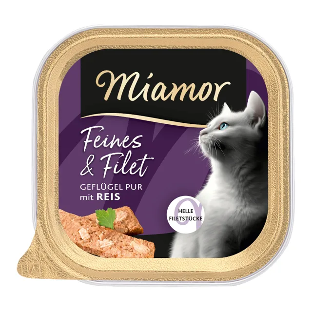 Výhodné balení: Miamor Feines & Filet 32 x 100 g - výhodné balení: 32 × 100 g drůbeží s rýží