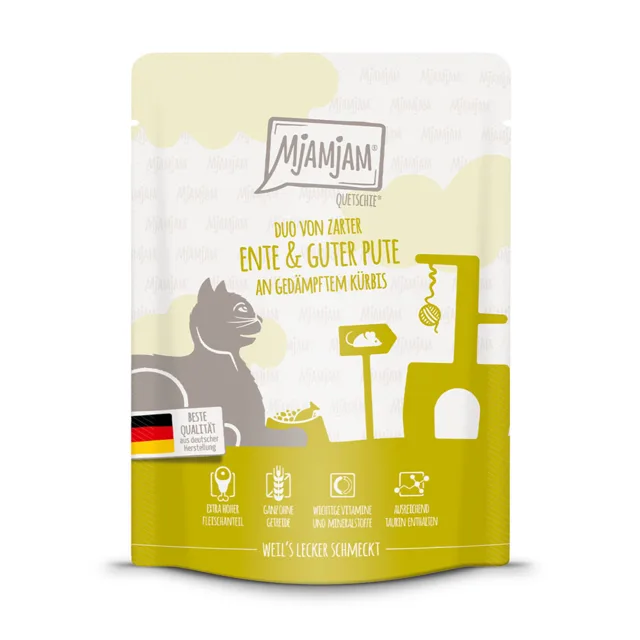 Výhodné balení MjAMjAM Quetschie 24 x 300 g - kachna a krůtí