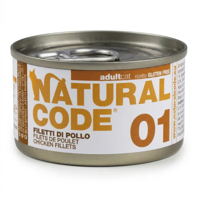 Výhodné balení: Natural Code Cooking Water konzerva 24 x 85 g - kuřecí a hovězí maso