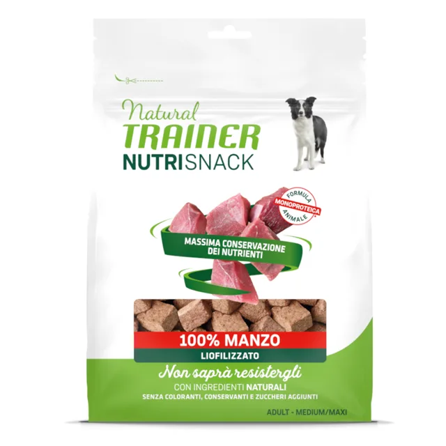 Výhodné balení Natural Trainer Nutri Snack mražem sušené kousky Adult 6 x 50 g - hovězí