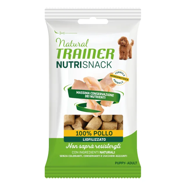 Výhodné balení Natural Trainer Nutri Snack mrazem sušené kousky Puppy & Adult 20 x 20 g - hovězí