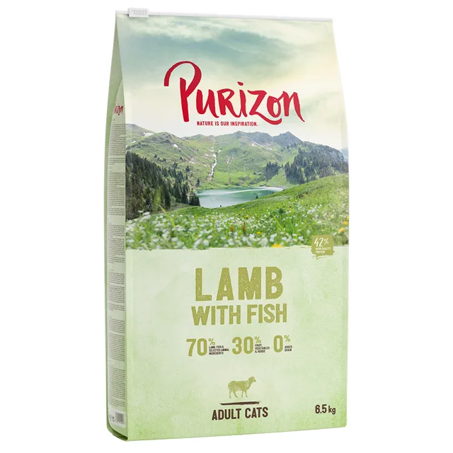Výhodné balení Purizon - bezobilné 2 x 6,5 kg - Adult jehněčí & ryba - bezobilné
