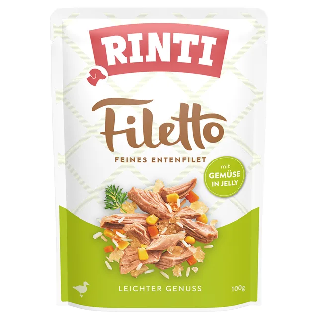 Výhodné balení RINTI Filetto kapsičky v želé 48 ks (48 x 100 g) - kachna s kachním srdcem