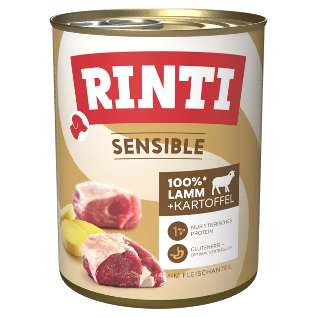Výhodné balení RINTI Sensible 24 ks (24 x 800 g) - Jehněčí a brambory
