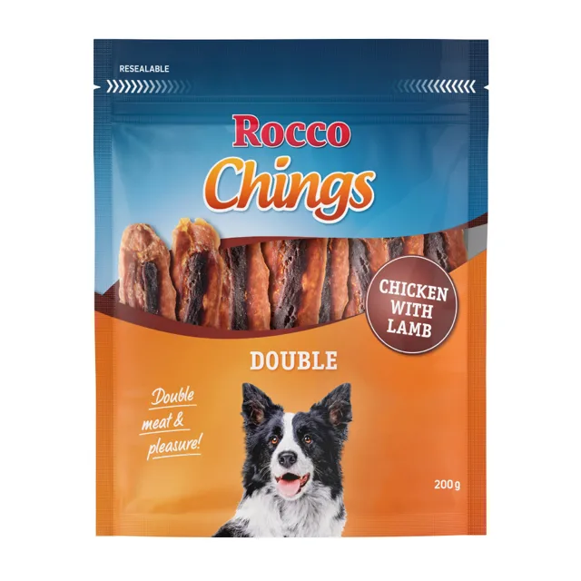 Výhodné balení Rocco Chings Double - Kuřecí & játra 4 x 200 g