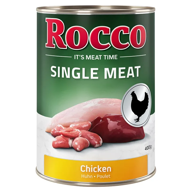 Výhodné balení Rocco Single Meat 24 x 400 g kuřecí