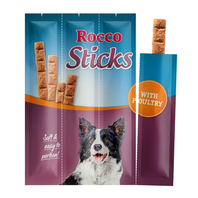 Výhodné balení: Rocco Sticks - hovězí a kuřecí 3 x 12 kusů (360 g)