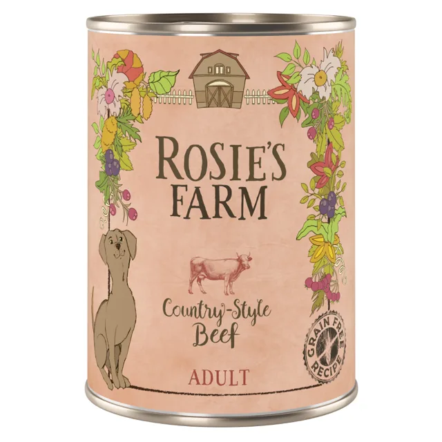 Výhodné balení Rosie's Farm Adult 24 x 400 g  - Kuře & krocan