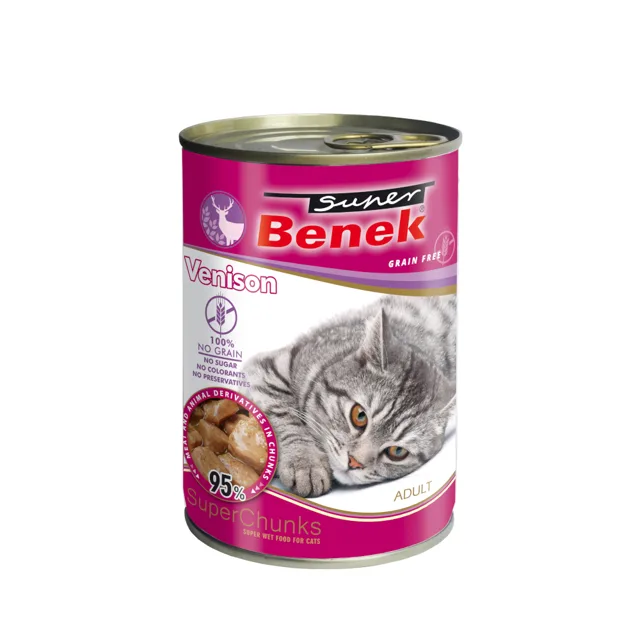 Výhodné balení Super Benek Chunks bez obilovin 20 ks (20 x 415 g) - telecí v omáčce