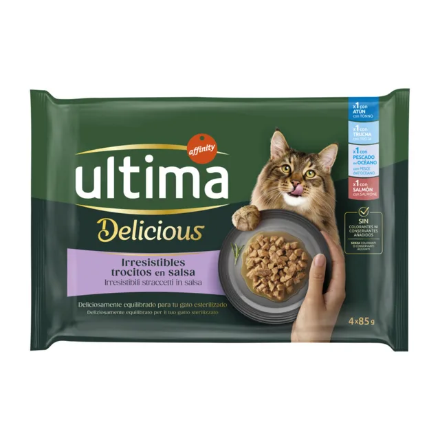 Výhodné balení Ultima Cat Sterilized 96 x 85 g - rybí výběr