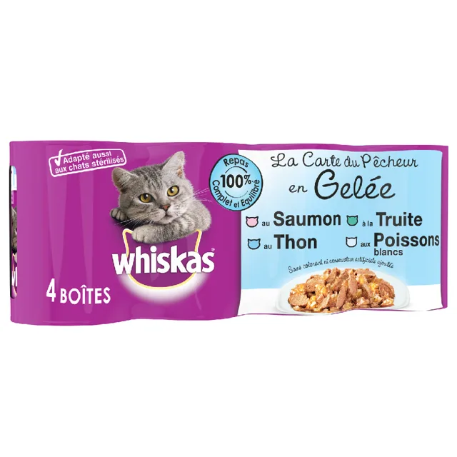 Výhodné balení Whiskas La Carte 24 x 390 / 400 g - ryby a maso v želé (24 x 390 g)