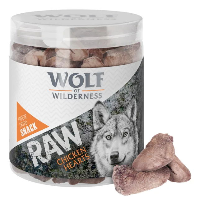 Výhodné balení Wolf of Wilderness - RAW snack (mrazem sušený) - NOVINKA: filet z lososa, malé kostky (200 g)