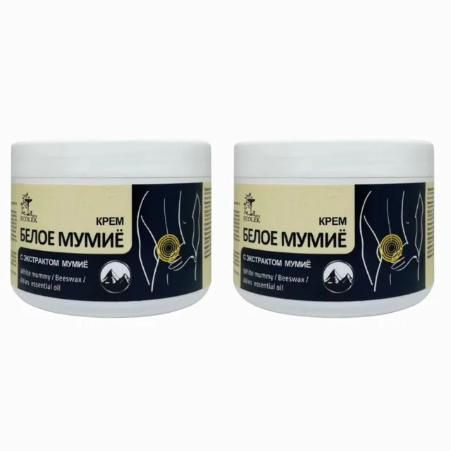Výhodný set: 2× KONSKÁ SILA krém/gel BÍLÉ MUMIO na klouby a páteř – 300 ml – LekoPro