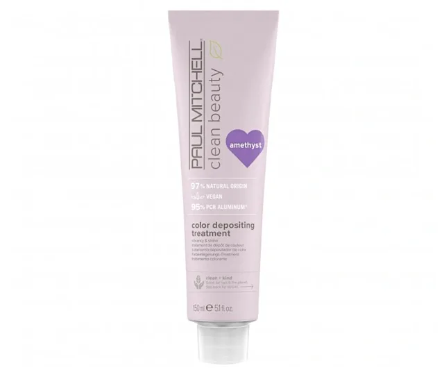 Vyživující barvicí maska Paul Mitchell Clean Beauty Color Depositing Treatment - fialová, 150 ml + dárek zdarma