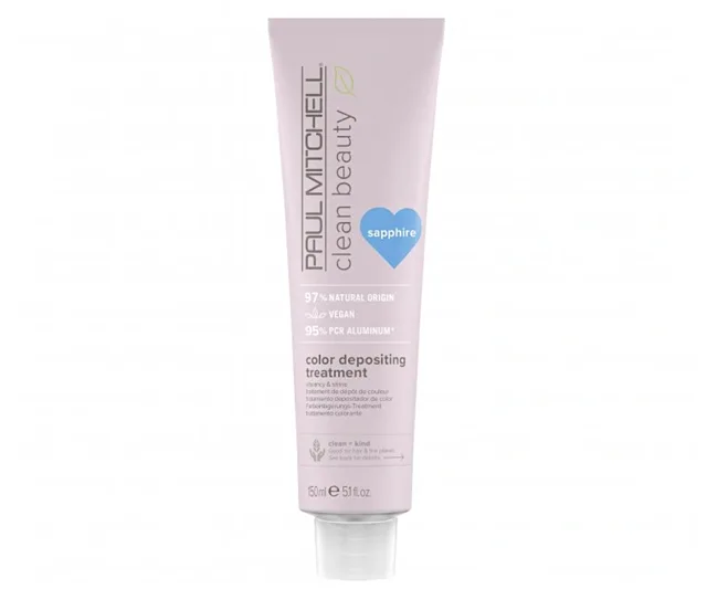 Vyživující barvicí maska Paul Mitchell Clean Beauty Color Depositing Treatment - modrá, 150 ml + dárek zdarma