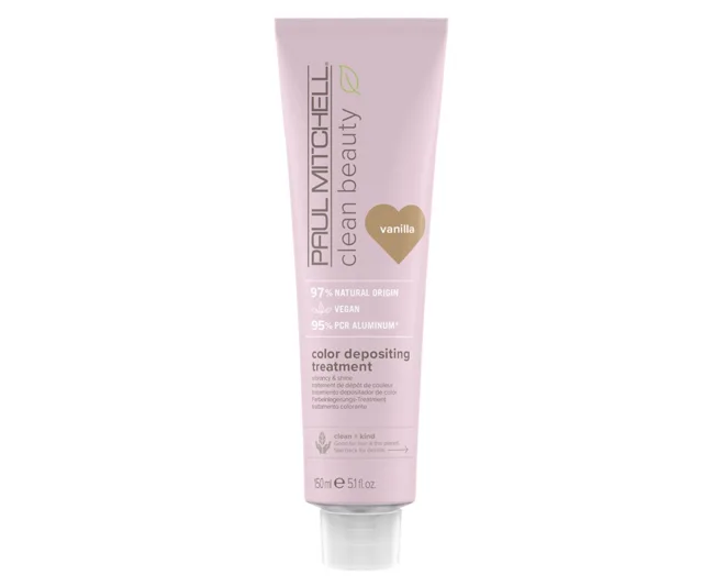 Vyživující barvicí maska Paul Mitchell Clean Beauty Color Depositing Treatment - vanilková, 150 ml + dárek zdarma