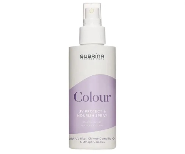 Vyživující sprej pro ochranu barvených vlasů před sluncem Subrina Professional Colour UV Protect  a  Nourish Spray - 150 ml + dárek zdarma