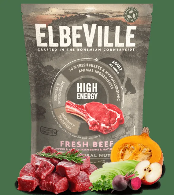 Vzorek - ELBEVILLE Adult All Breeds Fresh Beef High Energy 100g