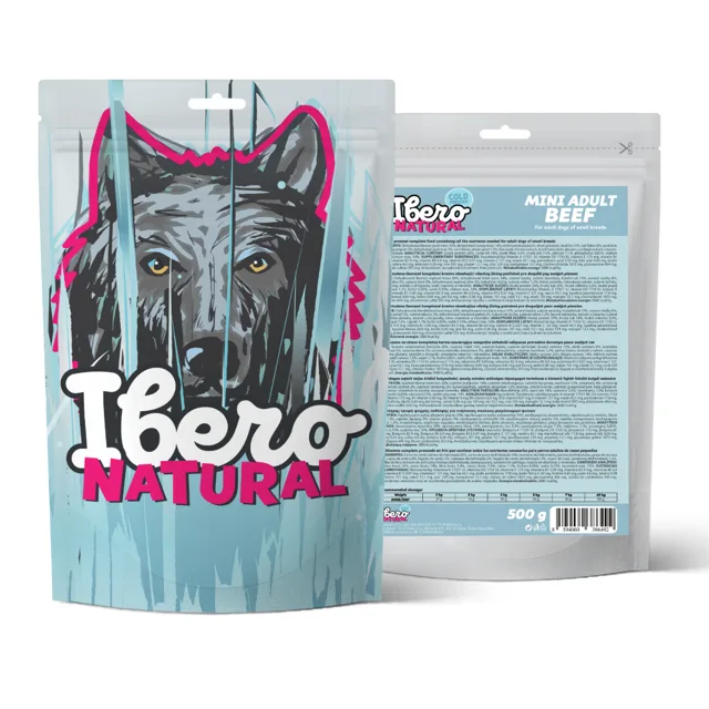 Vzorek - Ibero Cold Press Dog Mini Adult Beef - 500g