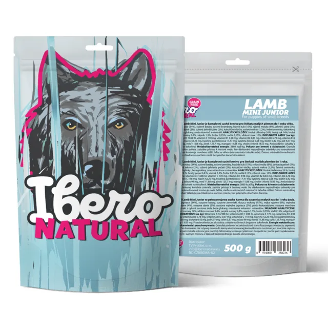 Vzorek - Ibero Cold Press Dog Mini Junior Lamb - 500g