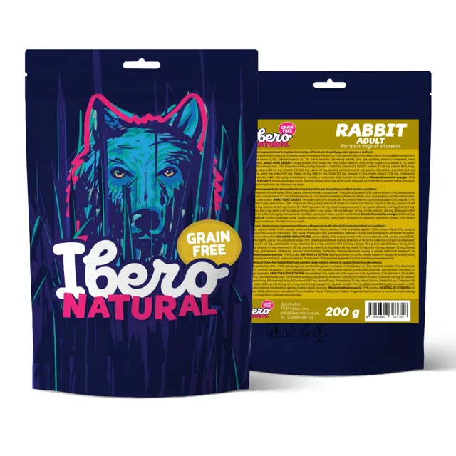 Vzorek - Ibero Grain-free Dog Medium &amp; Maxi Adult Rabbit - 200g