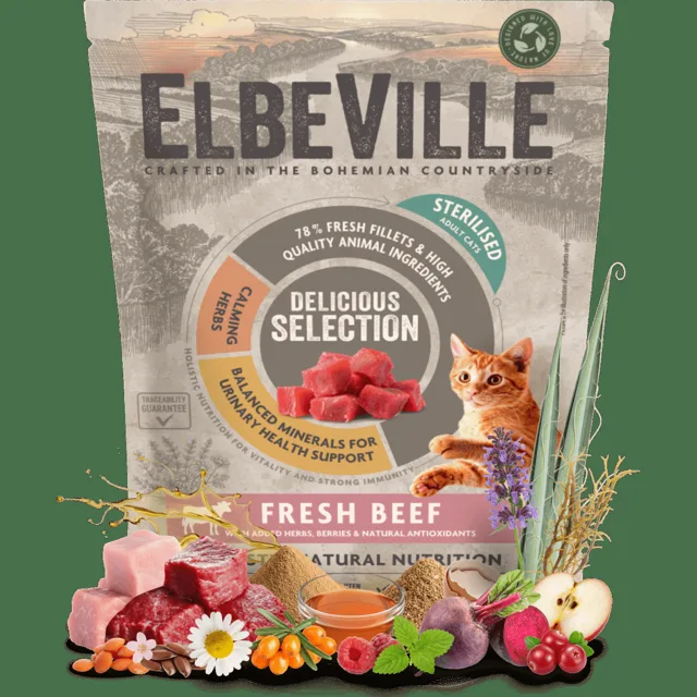 Vzorek krmivo ELBEVILLE Cat Sterilised Fresh Beef 100 g