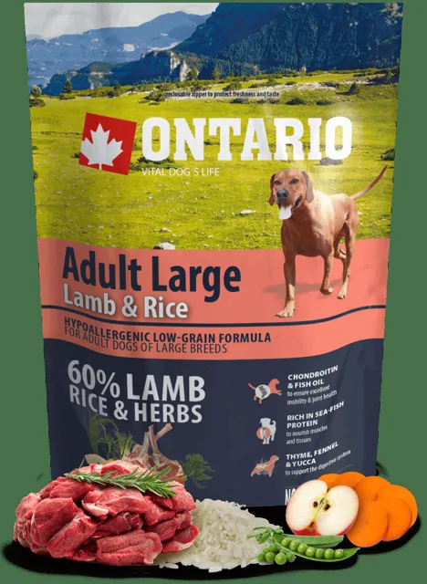 Vzorek - Ontario Adult Large Lamb & Rice 100g
