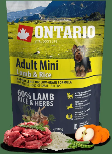 Vzorek - Ontario Adult Mini Lamb & Rice 100g