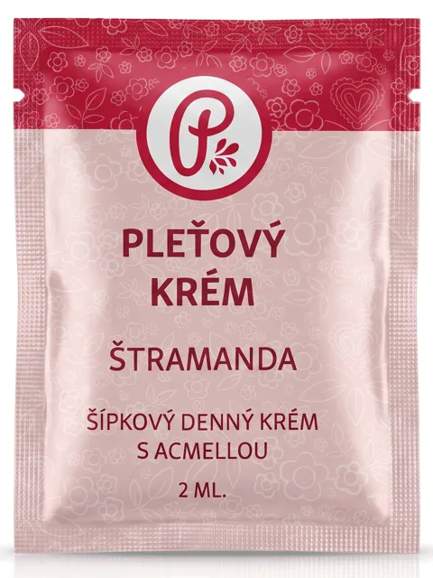 (Vzorek) ŠTRAMANDA – šípkový denní krém s plamatkou 2 ml
