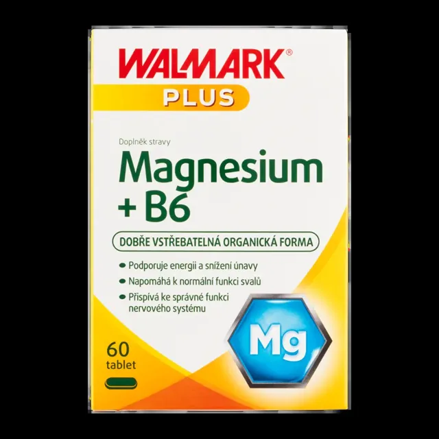 Walmark Plus Magnesium + B6,  doplněk stravy 60 ks