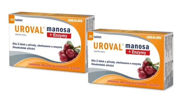 Walmark Uroval manosa + enzymy 2x30 tablet