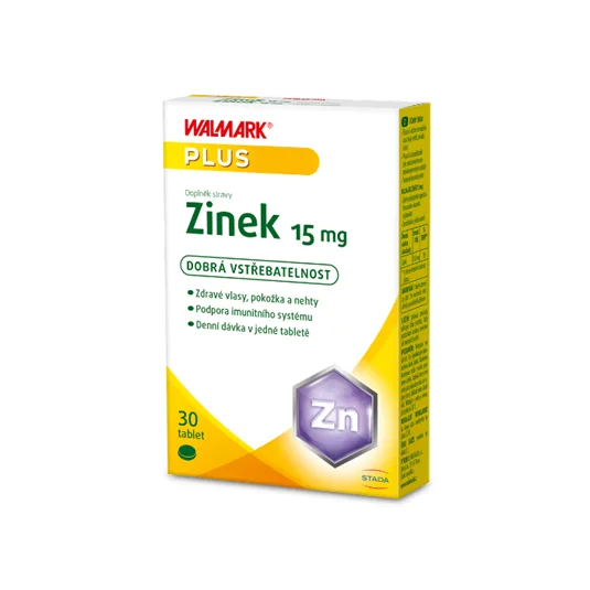 Walmark Zinek 15 mg,  organický zinek 30 tablet