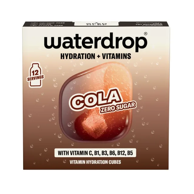 Waterdrop Cola kolový ořech a zelená káva 12 ks